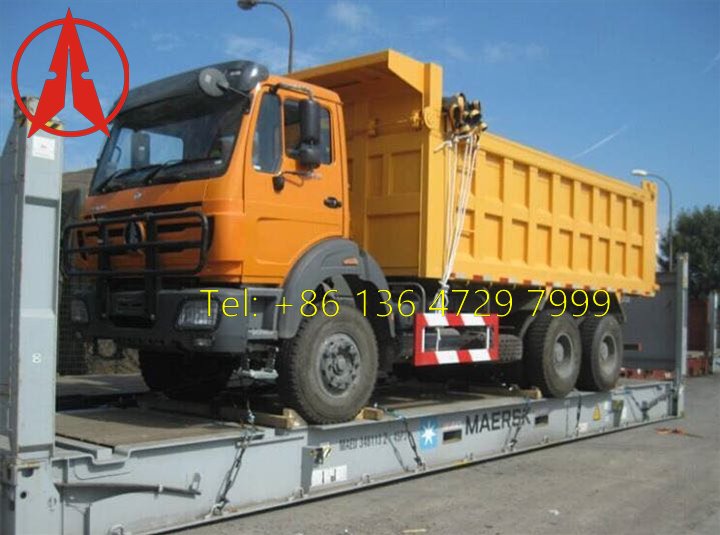 Les camions bennes Beiben 2538 sont expédiés en Gambie